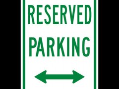 Reserved Parking Double Arrow Sign