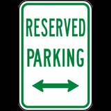 Reserved Parking Double Arrow Sign